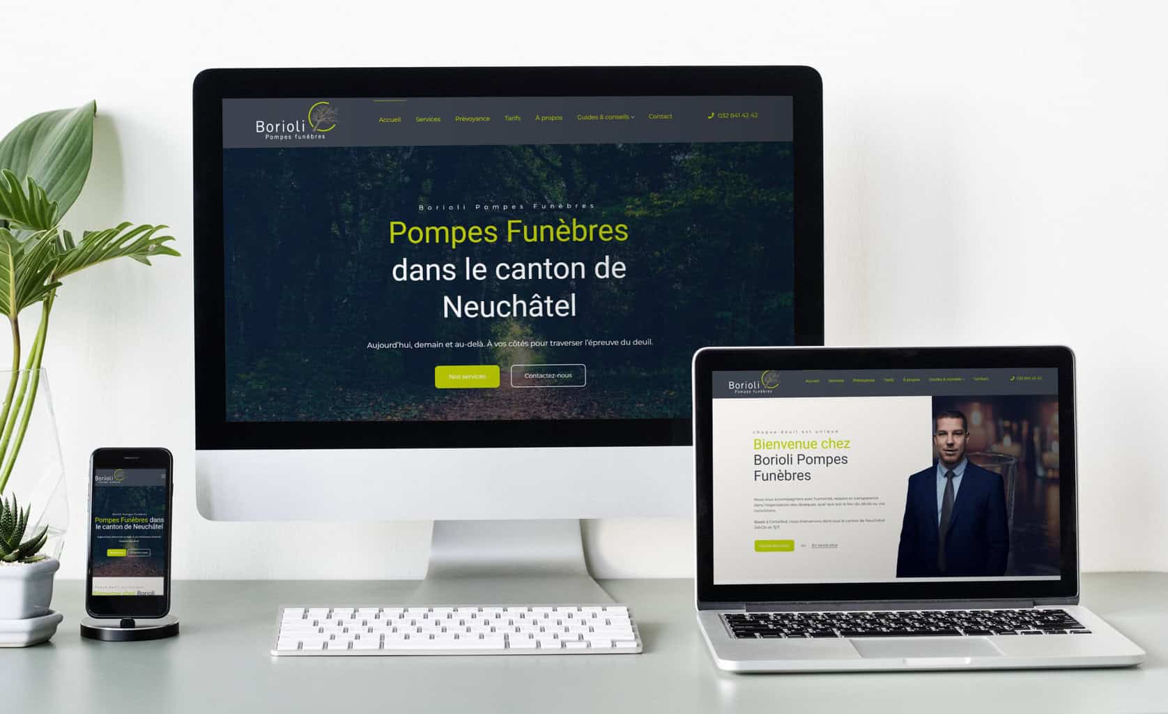 Aperçu du projet Borioli Pompes Funèbres
