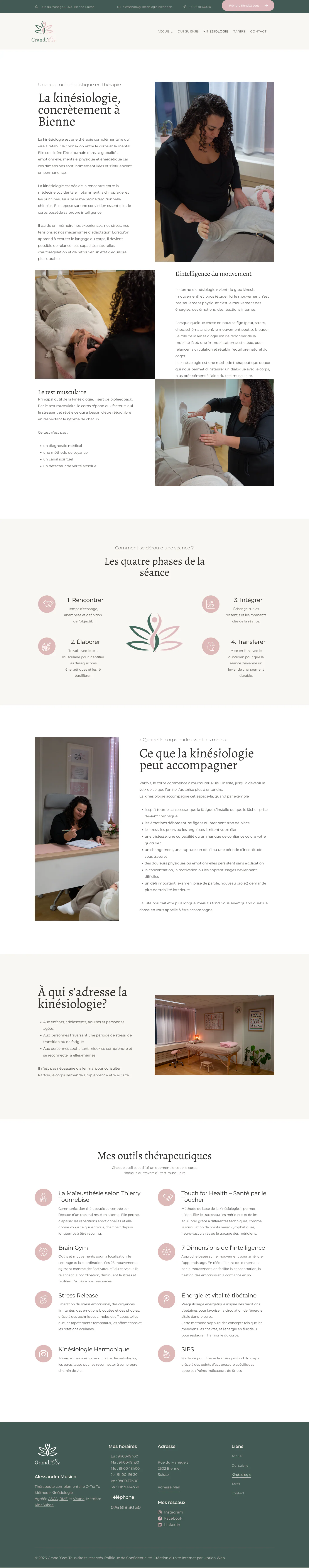 Capture du projet kinesiologie bienne