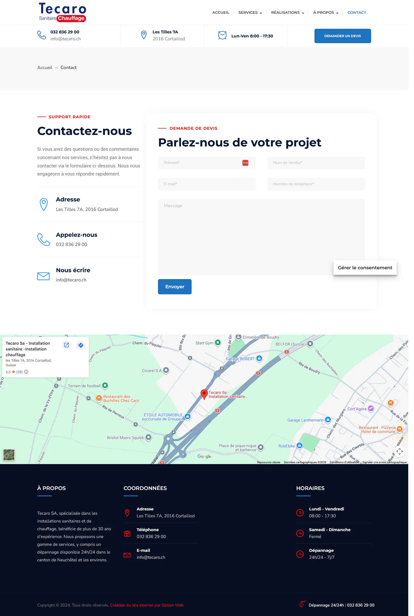 Capture du projet tecaro